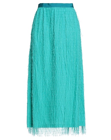 PINKO Maxi Skirts Turquoise 72% Acetate, 28% Viscose, Cotton