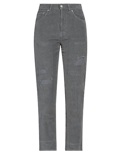 GRIFONI Casual pants Lead 98% Cotton, 2% Elastane