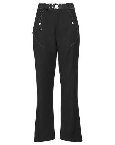 HIGH Casual trouser Dark green 88% Virgin Wool, 8% Nylon, 4% Elastane