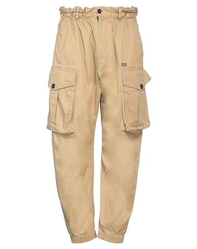 DSQUARED2 Pantalone Sabbia 97% Cotone, 3% Elastan, Poliestere, Poliuretano, Pelle di bovino
