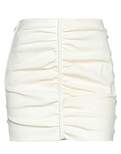 DSQUARED2 Mini skirt White 100% Ovine leather
