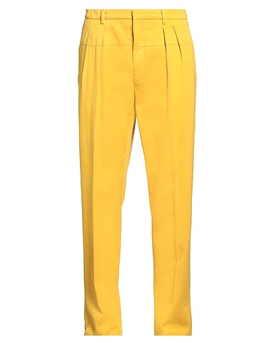 GABRIELE PASINI Casual pants Yellow 88% Cotton, 12% Wool