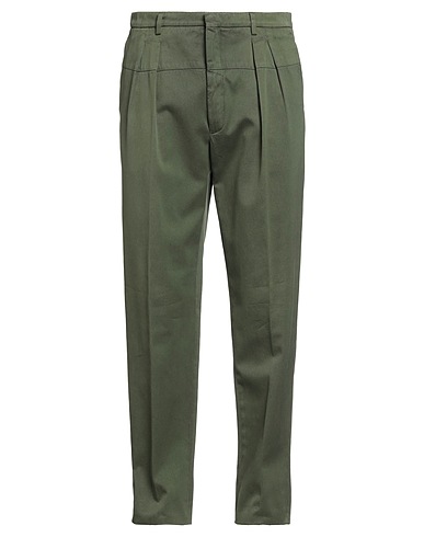 GABRIELE PASINI Chinos Verde militare 88% Cotone, 12% Lana