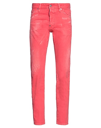 DSQUARED2 Denim trousers Coral 98% Cotton, 2% Elastane