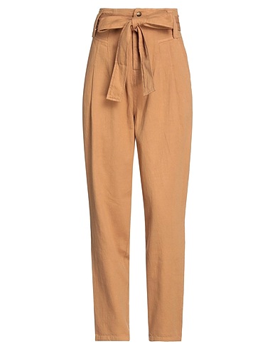 TWINSET Pantalone Cammello 100% Cotone