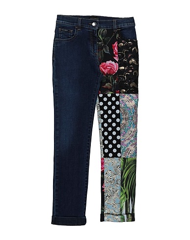 DOLCE & GABBANA Denim trousers Blue 76% Cotton, 23% Synthetic fibers, 1% Silk
