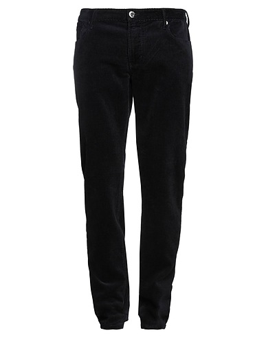 EMPORIO ARMANI Casual trouser Midnight blue 99% Cotton, 1% Elastane