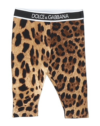 DOLCE&GABBANA Leggings Khaki 90% Cotton, 10% Elastane