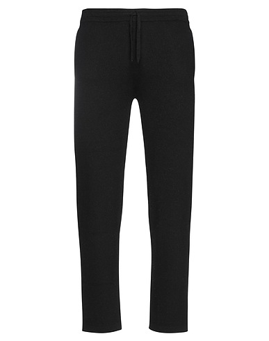 ALPHA STUDIO Casual trouser Black 100% Geelong Wool