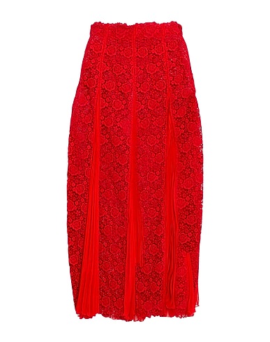 VALENTINO GARAVANI Midi skirt Red 100% Silk, Cotton, Polyester