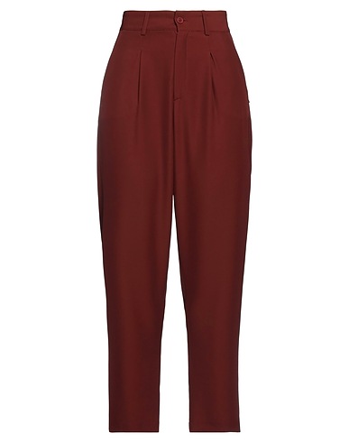 OTTOD'AME Casual trouser Chocolate brown 97% Polyester, 3% Elastane