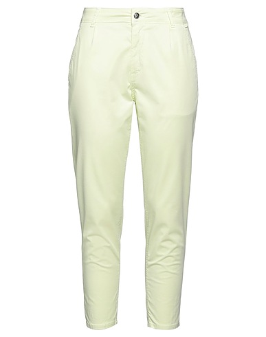 FIFTY FOUR Casual pants Lime green 97% Cotton, 3% Elastane