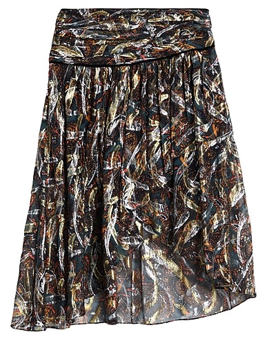 PINKO Mini skirt Dark green 73% Silk, 27% Metallic fiber