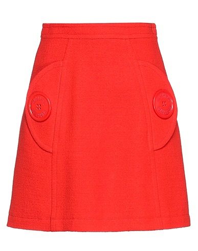 MOSCHINO Mini skirt Coral 53% Cotton, 38% Linen, 9% Polyamide