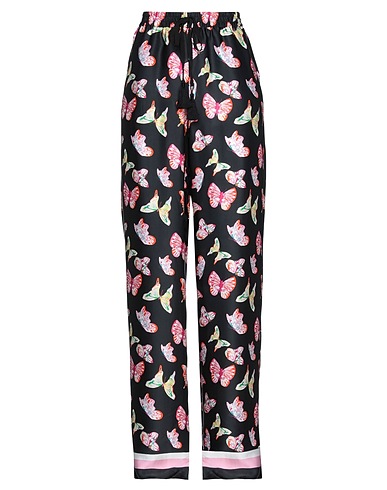 ERMANNO FIRENZE Casual pants Black 100% Viscose, Cotton
