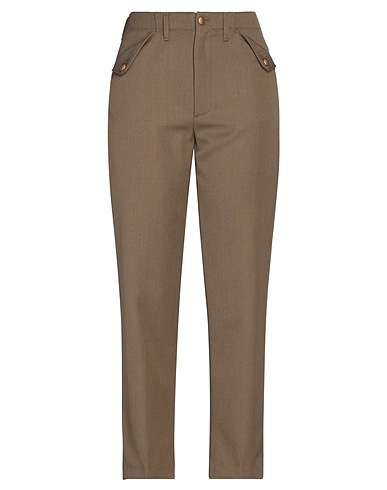 DONDUP パンツ ミリタリーグリーン ポリエステル 55% / ウール 45%