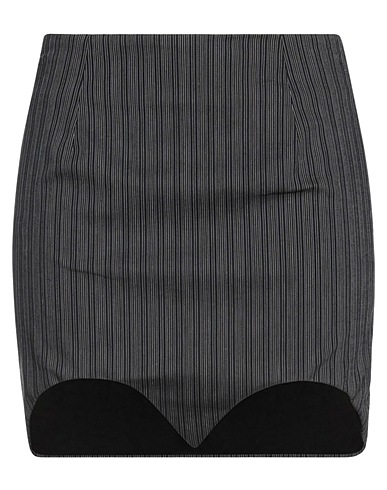 CINQRUE Mini skirt Black 68% Polyester, 32% Rayon