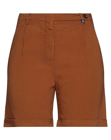 MYTHS Shorts & Bermuda Tan 65% Linen, 34% Cotton, 1% Elastane