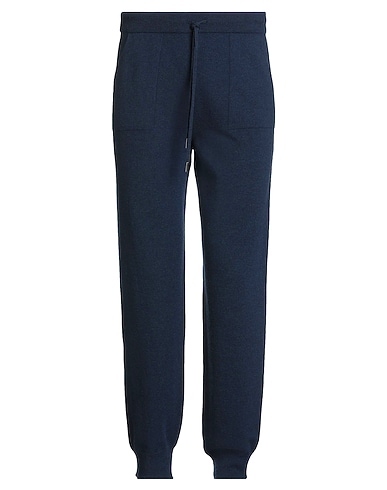 KANGRA Casual trouser Navy blue 100% Merino Wool