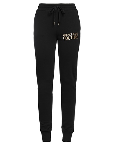 VERSACE JEANS COUTURE Casual pants Black 100% Cotton, Elastane