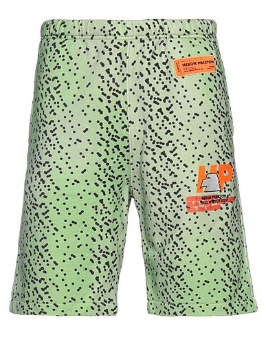HERON PRESTON Shorts & Bermuda Green 100% Organic cotton, Polyester