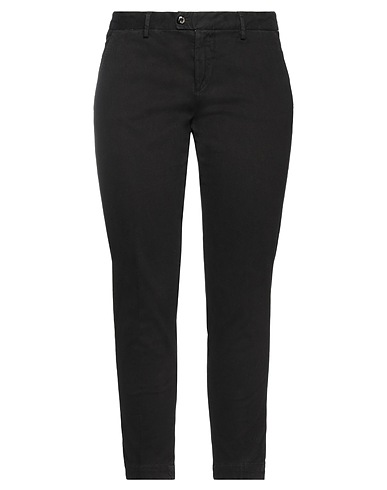 ROŸ ROGER'S Casual trouser Black 97% Cotton, 3% Elastane