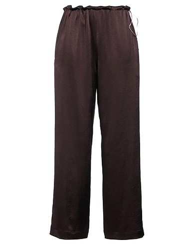 ERIKA CAVALLINI Casual pants Dark brown 86% Triacetate, 14% Polyester, Acetate