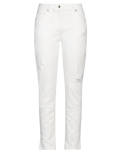 BLUMARINE Pantalone Bianco 98% Cotone, 2% Elastan
