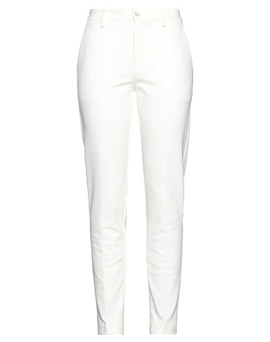 EUROPEAN CULTURE Casual trouser White 54% Viscose, 22% Nylon, 12% Polyester, 8% Cotton, 4% Elastane