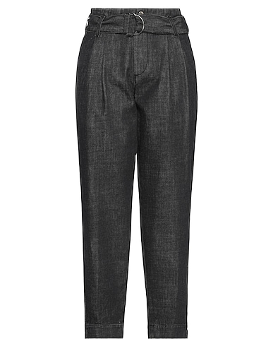 LIVIANA CONTI Denim trousers Black 100% Cotton