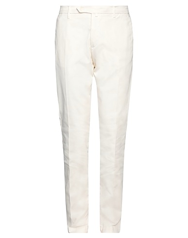 GIAMPAOLO Casual trouser Off white 65% Cotton, 35% Linen