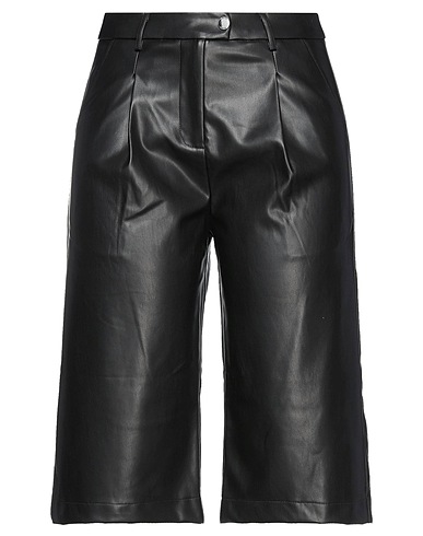 GAUDÌ Shorts & Bermuda Black 100% Polyester, Polyurethane resin