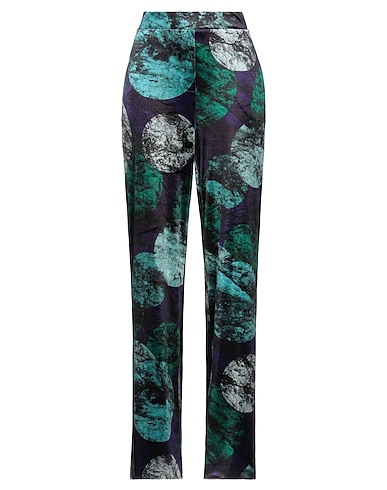 OLLA PARÉG Casual trouser Dark purple 92% Polyester, 8% Elastane