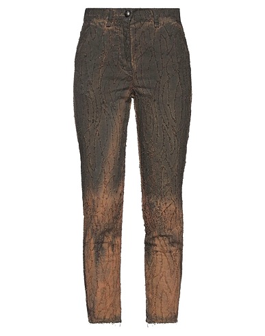 MASNADA Pantalone Verde militare 98% Cotone, 2% Elastan