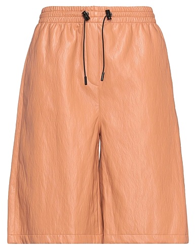 ERIKA CAVALLINI Shorts & Bermuda Camel 40% Polyurethane, 25% Cotton, 18% Viscose, 9% Polyester, 8% Other Fibres