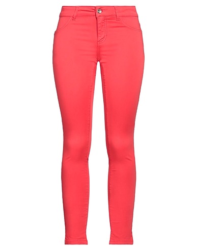 RELISH Casual pants Red 97% Cotton, 3% Elastane