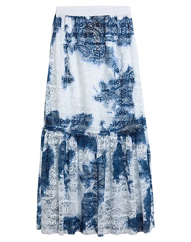ERMANNO FIRENZE Langer Rock Blau 100% Polyamid, Viskose, Baumwolle, Elastan