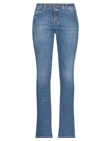 FRANKIE MORELLO Denim pants Blue 98% Cotton, 2% Elastane