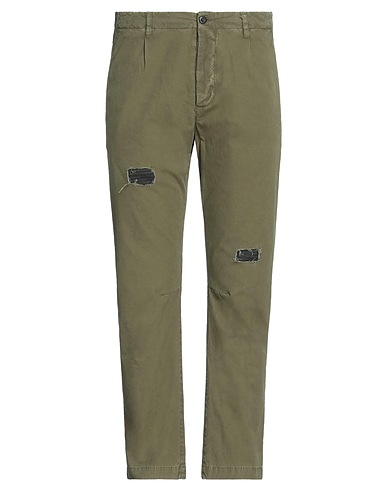 NOVEMB3R Pantalone Verde militare 100% Cotone