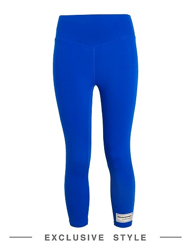 THE GIVING MOVEMENT x YOOX Leggings Bright blue 80% Recycled polyester, 20% Recycled elastane