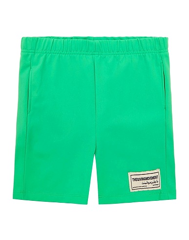 THE GIVING MOVEMENT x YOOX Shorts & Bermuda Verde chiaro 80% Poliestere riciclato, 20% Elastan riciclato