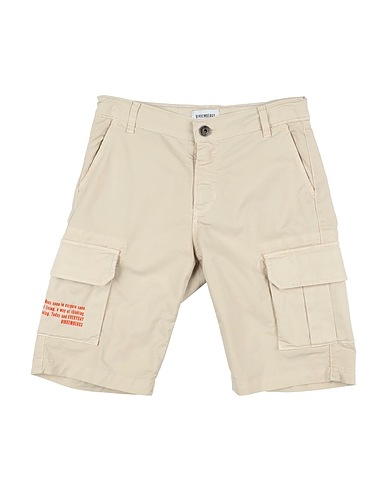BIKKEMBERGS Shorts & Bermuda Beige 95% Cotton, 5% Elastane