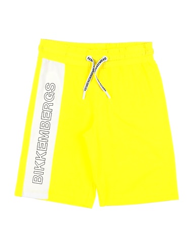 BIKKEMBERGS Shorts & Bermuda Yellow 100% Cotton
