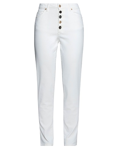 ERMANNO FIRENZE Denim trousers White 100% Cotton