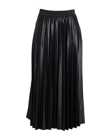 VILA Midi skirt Black 96% Recycled polyester, 4% Elastane