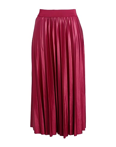 VILA Midi skirt Burgundy 96% Recycled polyester, 4% Elastane