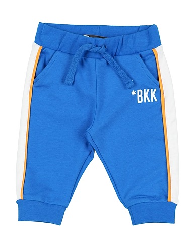 BIKKEMBERGS Casual trouser Bright blue 95% Cotton, 5% Elastane