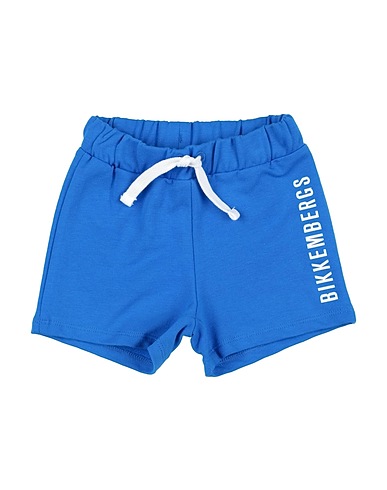 BIKKEMBERGS Shorts & Bermuda Bright blue 95% Cotton, 5% Elastane