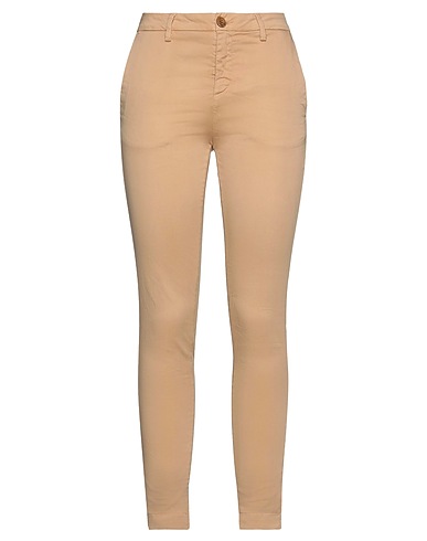 AGLINI Casual trouser Beige 97% Cotton, 3% Elastane
