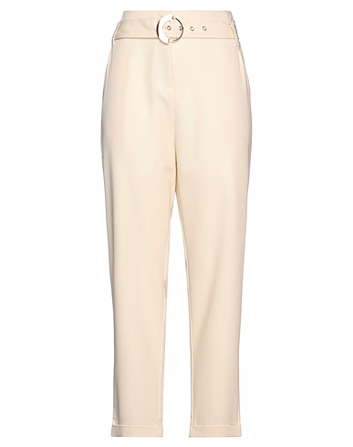 GAUDÌ Casual pants Ivory 77% Polyester, 18% Cotton, 5% Elastane